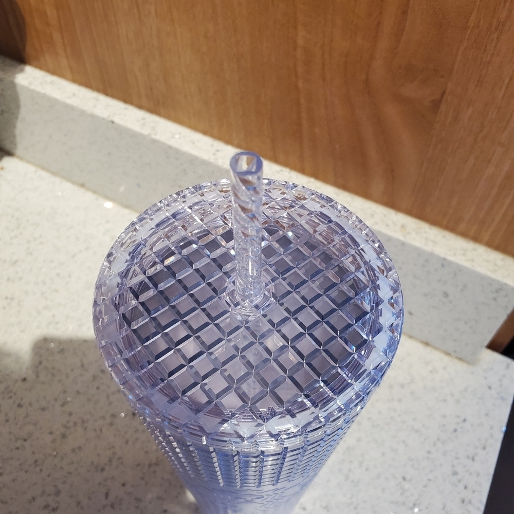 2020 Starbucks Holiday Silver Disco Ball Tumbler Venti Cold Cup Lid Straw New - Picture 5 of 9